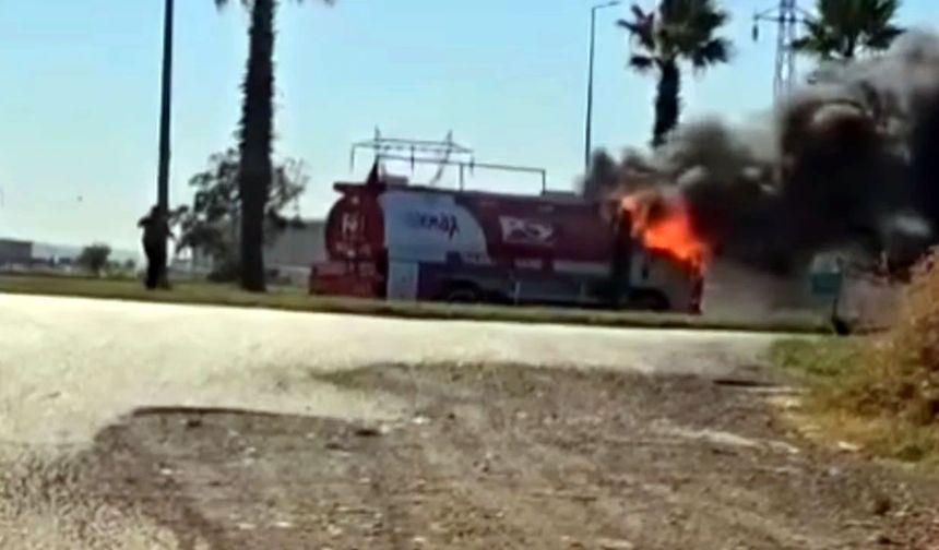 Kahramanmaraş'ta korkutan tanker yangını: İtfaiyenin müdahalesi faciayı önledi