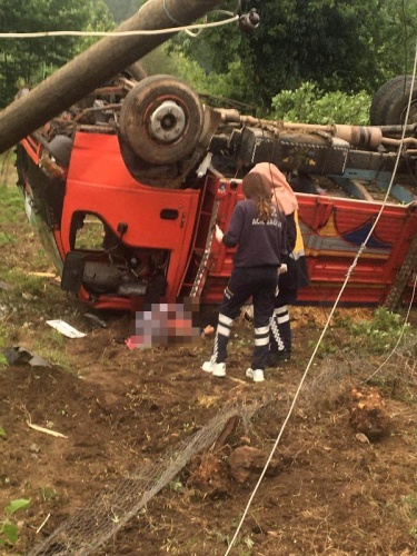 Kahramanmaraş'ta feci kaza!  Ölen arkadaşının başında bekledi