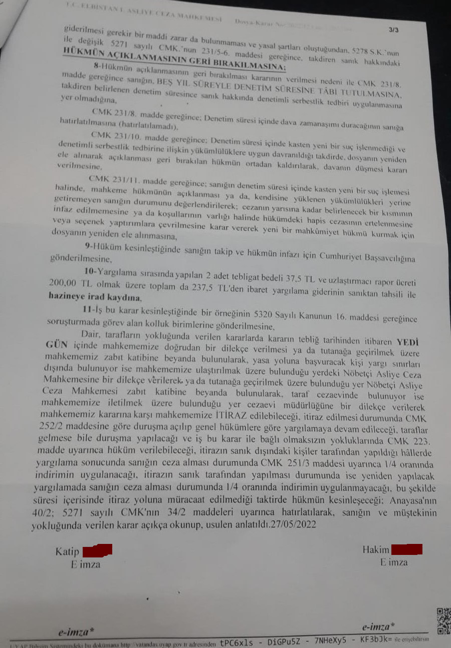 MEHMET GÜRBÜZ CEZA 2