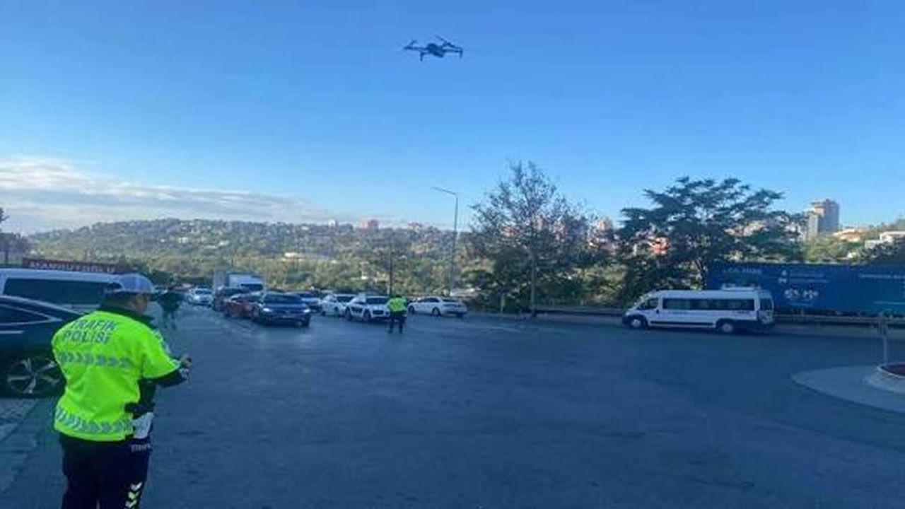 Bahçeşehir’de dronlu trafik denetimi: 83 araca ceza