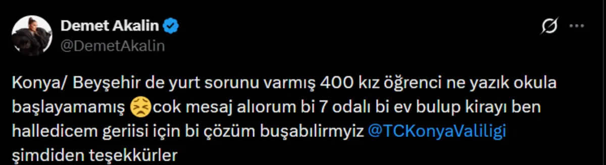 Demet Akalindan Ogrencilere Destek Kirayi Ben Odeyecegim3