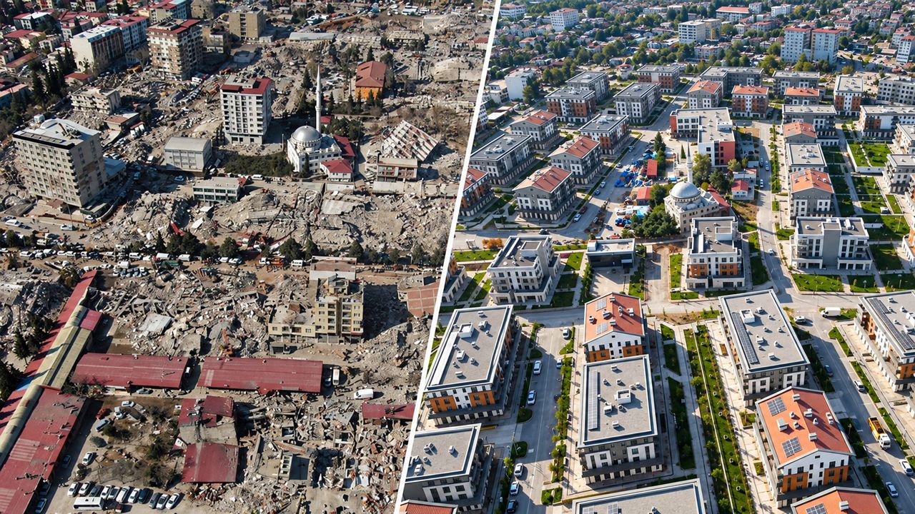 Kahramanmaraş’ın 4 yıllık değişimi aynı açıdan görüntülendi
